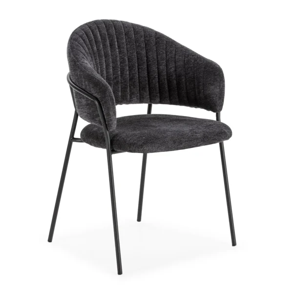 CHAISE LETICHA GRIS FONCÉ