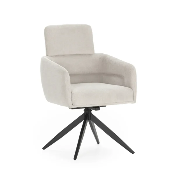 SWIVEL ARMCHAIR AIXA LIGHT GREY