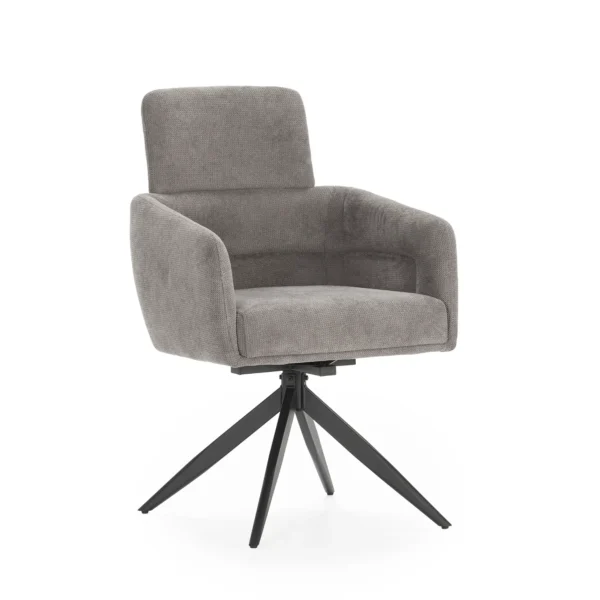 SWIVEL ARMCHAIR AIXA DARK GREY